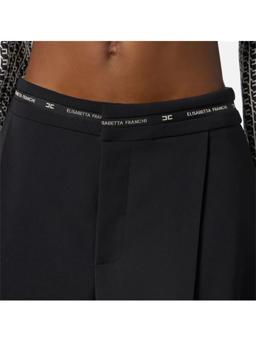 BERMUDA SHORTS WITH LOGO TAPE ELISABETTA FRANCHI | PA11656E2110 Nero